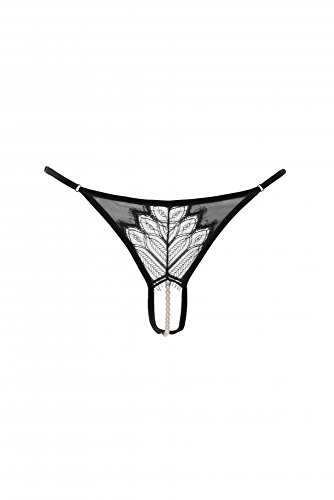 Bracli Perlenstring G String Kyoto einreihig schwarz S M L XL Größe M von Bracli