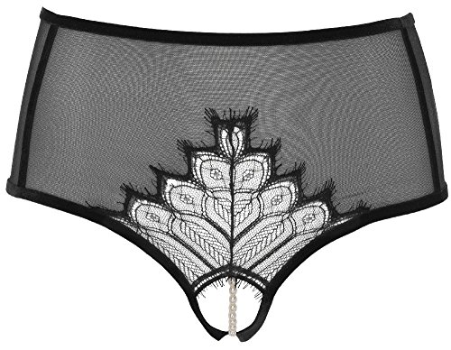 Bracli Perlenstring hoher Slip Panty Kyoto einreihig schwarz S M L XL Größe S von Bracli