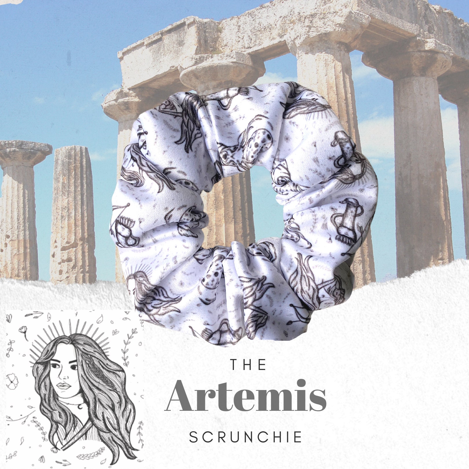 The Crystal Artemis Scrunchie - Goddess Kollektion The Crystal Artemis Scrunchie - Goddess Kollektion von BradyScrunch