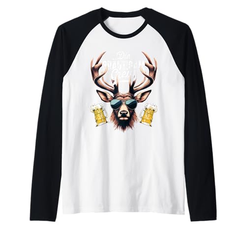 Junggesellenabschied Männer Polterabend JGA Männer Geschenk Raglan Junggesellenabschied Männer Polterabend JGA Männer Geschenk Raglan von Bräutigam Crew JGA Männer mit Hirsch Geschenk