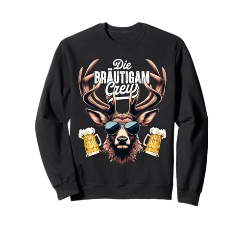 Junggesellenabschied Männer Polterabend JGA Männer Geschenk Sweatshirt Junggesellenabschied Männer Polterabend JGA Männer Geschenk Sweatshirt von Bräutigam Crew JGA Männer mit Hirsch Geschenk