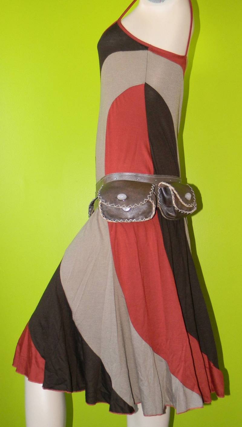 Leder Hipster Gürtel - Stylish Praktisch Für Alltag Abenteuer Burning Man Bauchtasche Hüfttasche Festival von Brahmawear