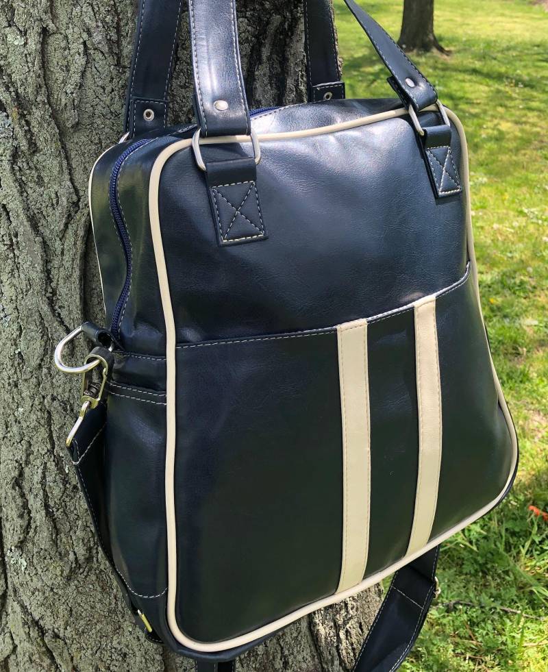 Vielseitige Dunkelblaue Crossbody & Clutch Tasche - Moderne Stilvolle Schultertasche Retro Vintage Messenger-Tasche Blaue von Brahmawear