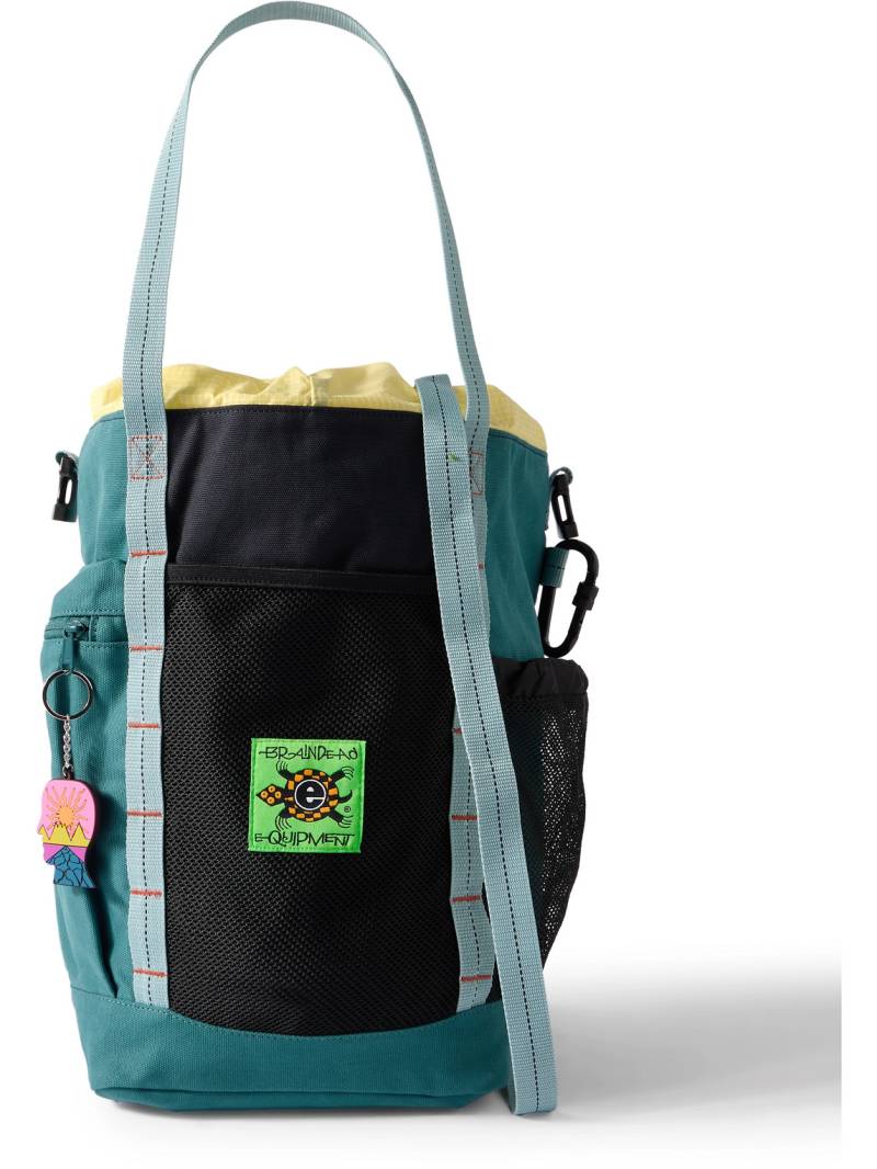 Brain Dead - Logo-Appliquéd Mesh and Ripstop-Trimmed Canvas Tote Bag - Men - Blue von Brain Dead