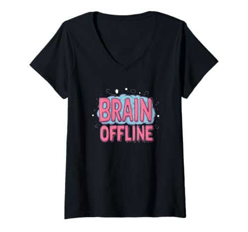 Damen Brain Offline Designregeln mit Chill Fun für Jungen und Mädchen T-Shirt mit V-Ausschnitt Damen Brain Offline Designregeln mit Chill Fun für Jungen und Mädchen T-Shirt mit V-Ausschnitt von Brain Offline Outfit
