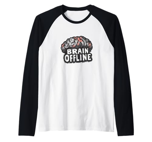 Hübsches Gehirn-Offline-Design bringt Spaß für Erwachsene und Kinder Raglan von Brain Offline Outfit