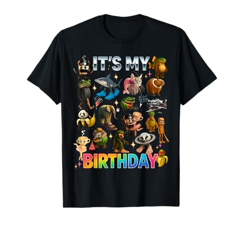 Italian Brainrot Meme It's My Birthday Kids Boys Girls Teens T-Shirt Italian Brainrot Meme It's My Birthday Kids Boys Girls Teens T-Shirt von Brain Rot Birthday 7th 8th 9th 10th 11th 12th 13th