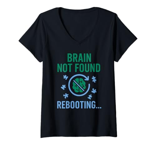 Damen Bewusstsein für Gehirnverletzungen TBI Survivor Gehirngesundheit Erholung T-Shirt mit V-Ausschnitt von Brain Warrior Neuro Rehab Healing Recovery Support
