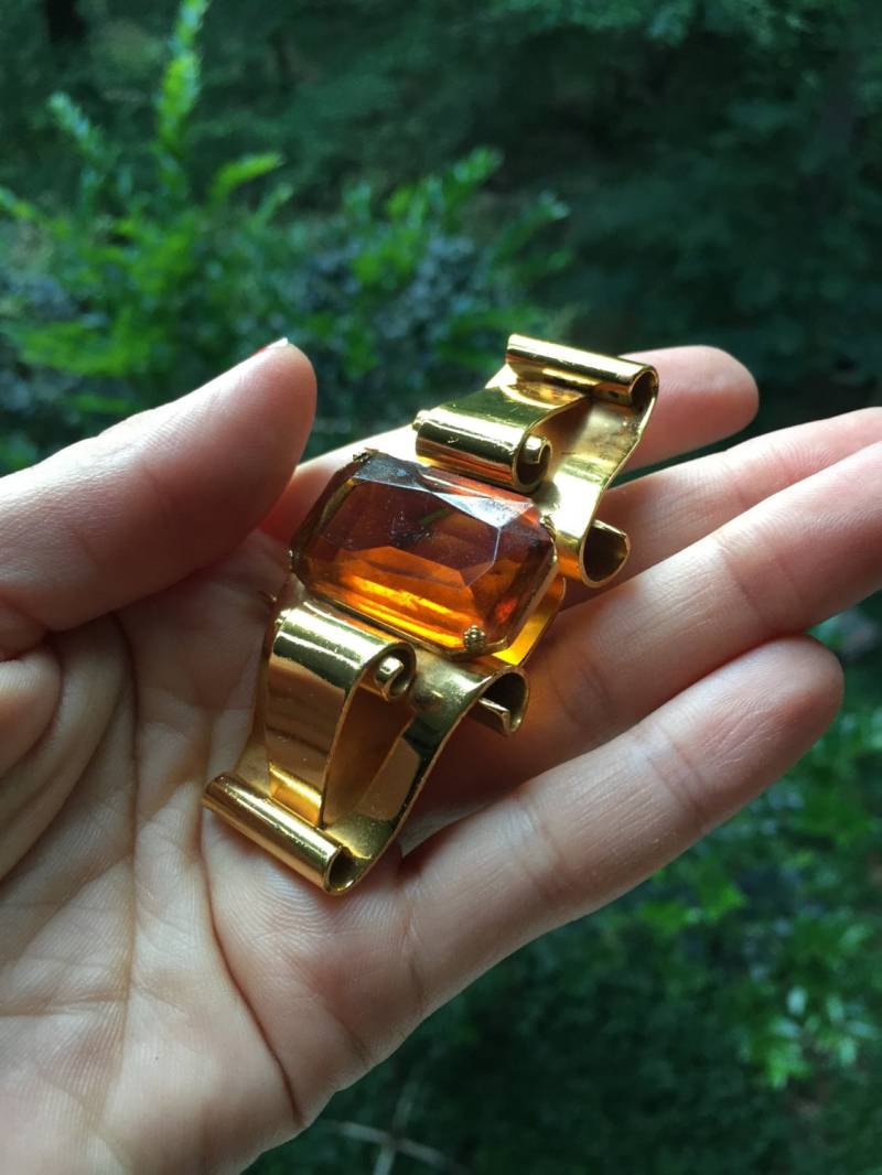 1942 Coro Adolph Katz Massive Wave Brosche Selten von BrainWashington