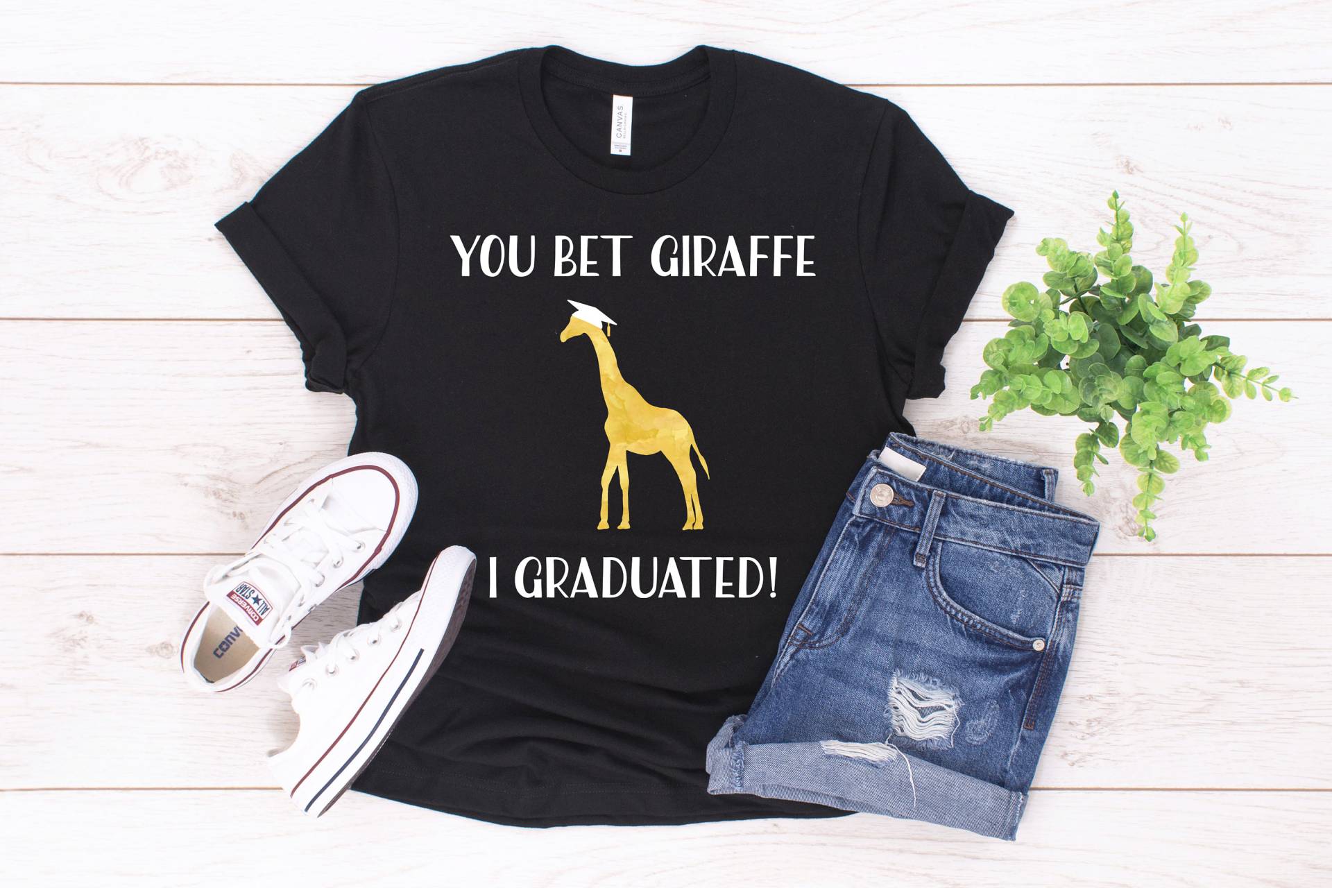 Lustige Graduierung Geschenk/Unisex Kurzarm T-Shirt High School College Absolvent Geschenk Giraffe Humor T Lustige Graduierung Geschenk/Unisex Kurzarm T-Shirt High School College Absolvent Geschenk Giraffe Humor T von Brainooli