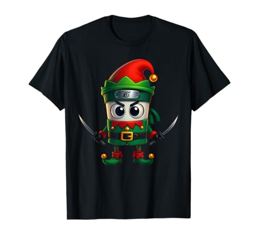 Weihnachten AI Generated Character Kinder Elf Kostüm Lustige Jungen T-Shirt Weihnachten AI Generated Character Kinder Elf Kostüm Lustige Jungen T-Shirt von Brainrot Christmas Cappuccino Assassino