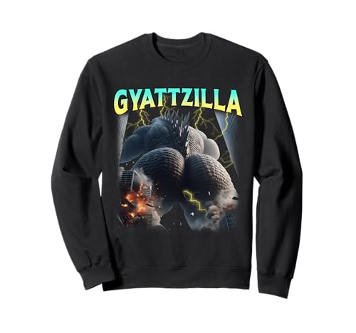 Gyattzilla Funny Gyatt Zilla Meme Brainrot Men Women Sweatshirt von Brainrot Gyattzilla Funny Gyatt Zilla Meme Designs