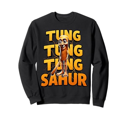 Tung Tung Tung Sahur Meme Brainrot Italienisch Jungen Kinder Sweatshirt Tung Tung Tung Sahur Meme Brainrot Italienisch Jungen Kinder Sweatshirt von Brainrot Meme Tung Sahur Bootleg Meme AI Brainrot