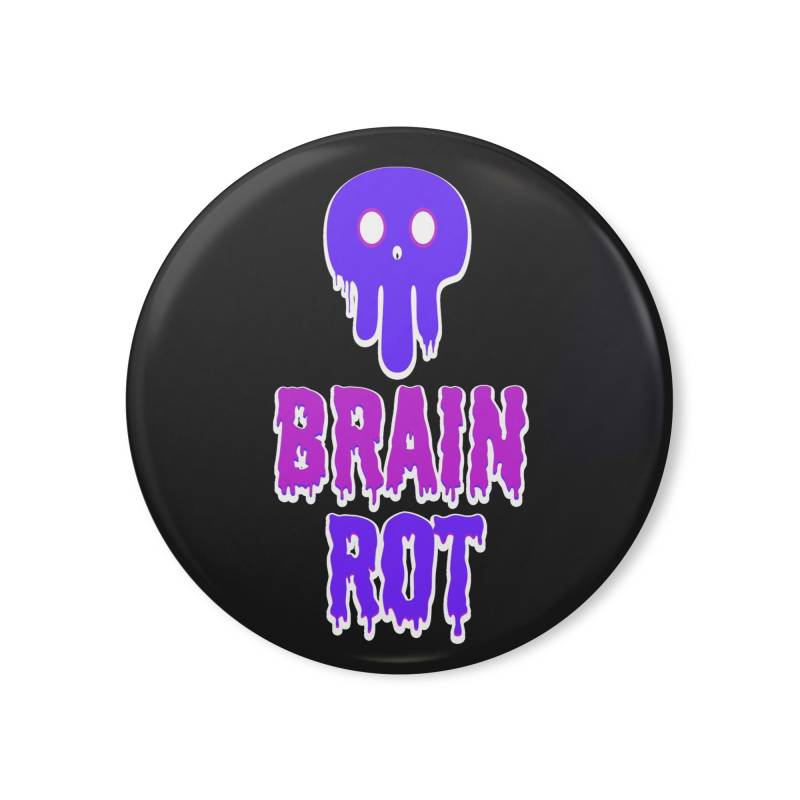 Pastel Goth Pin Anstecker Hirn Rot | Gothic Emo Alternative Grunge Punk von BrainrotCollections
