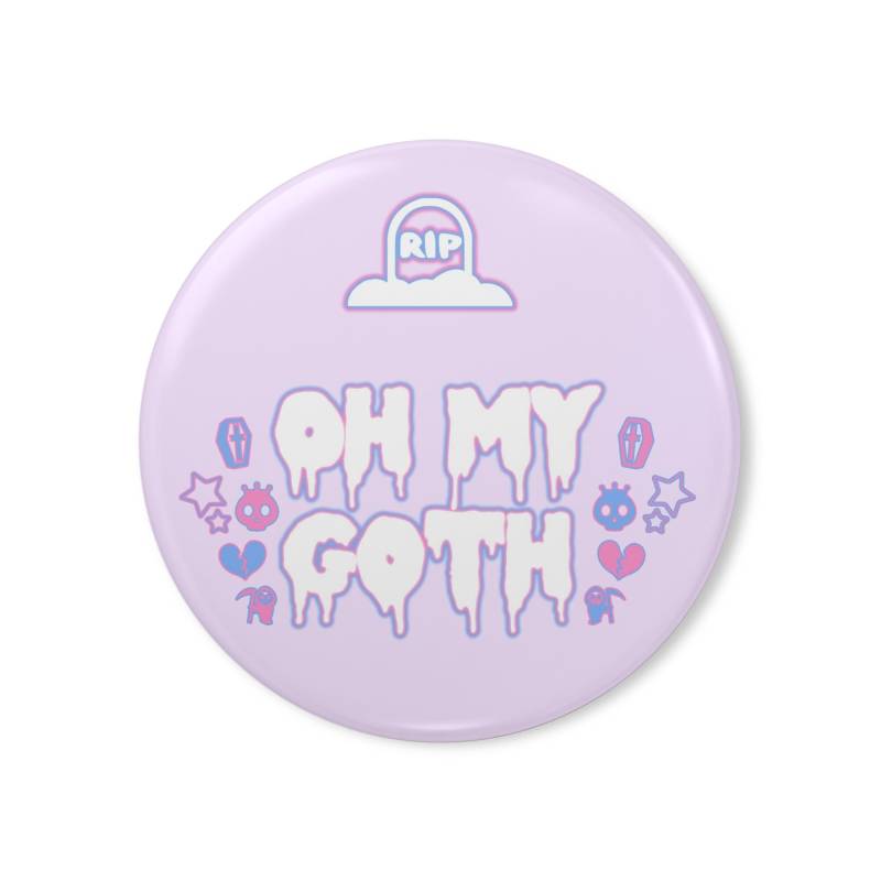 Pastel Goth Pin Button Oh Mein Goth | Gothic Emo Alternative Grunge Punk von BrainrotCollections
