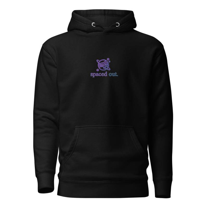 Pastell Goth Bestickter Hoodie Spaced Out | Gothic Emo Alternative Grunge Punk von BrainrotCollections