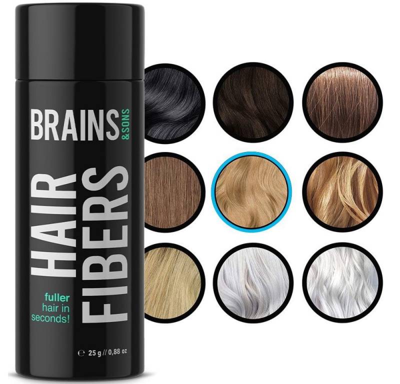 Brains & Sons Haarpuder Brains & Sons Hair Fibers, Schweiß und Wasserfest, Kein Verschmieren, Frei von Nebenwirkungen von Brains & Sons