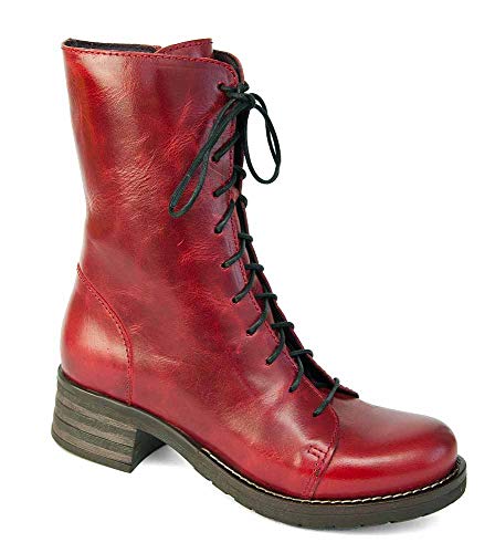 Brako Stiefel Boots 8470 Bolero Rojo Military Leder Rot m. Reißverschluss (36 EU) von Brako