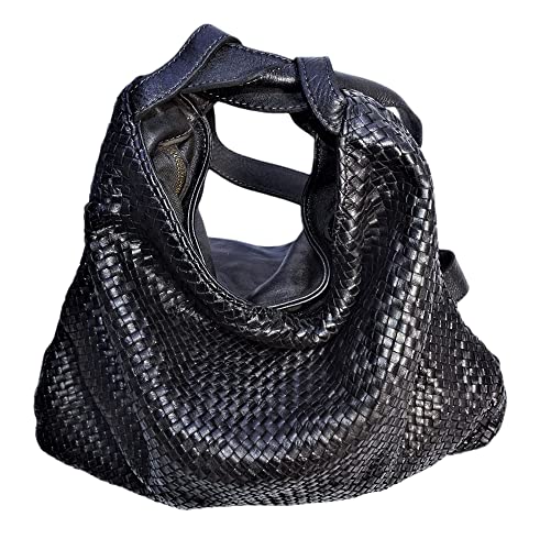 Brakumi Echtledertaschen Frau Einkaufstasche Rucksack Schulter Weiche Große Transformierbare Tagesrucksack Vintage Vintage Arbeit PC-Tasche Schwarz Outlet (nera2) von Brakumi