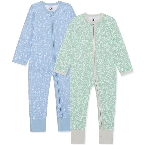 Bramble & Bear Unisex Baby (2er-pack) Unisex-schlafanzüge Für Kleinkinder Sleepsuit, Hase & Efeu, 3-4 Jahre EU von Bramble & Bear