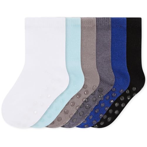 Bramble & Bear (6er-Pack) Unisex Baby Grip Socks - Rutschfeste Baby-Socken mit weicher Baumwoll-Konstruktion - Verschiedene Blau- und Rosatöne in den Größen 0-5 Jahre - Komfortabel, flexibel von Bramble & Bear