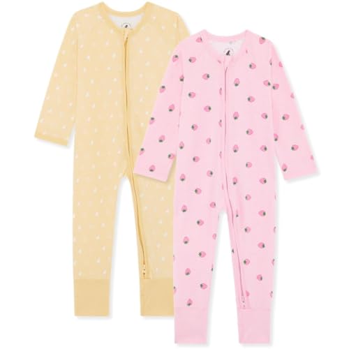 Bramble & Bear Unisex Baby (2er-Pack) Kleinkind- Und Baby-schlafanzüge Sleepsuit, Beere & Bär, 9-12 Monate EU von Bramble & Bear