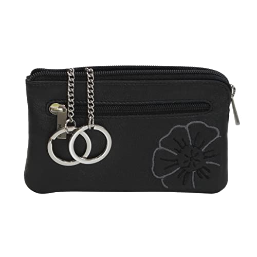 Branco - präsentiert von ZMOKA Leder Schlüsseltasche Schlüsseletui Schlüssel Etui Schlüsslemappe Schlüsselringe in versch. Farben (Schwarz) von Branco