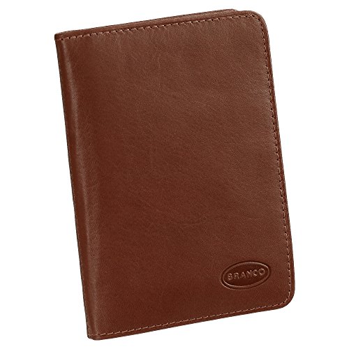 Branco Leder Ausweisetui Ausweishülle Kreditkartenetui Ausweismappe Kartenetui KFZ Mappe Etui Farbe Braun von Branco
