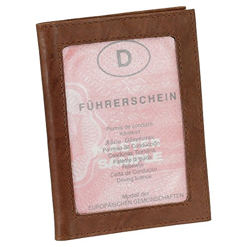 Branco Leder Ausweisetui Ausweishülle Kreditkartenetui Ausweismappe Kartenetui KFZ Mappe Etui Farbe Braun von Branco