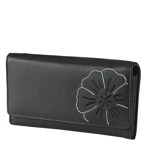 Branco Geldbörse 29918 Damengeldbörse Flower schwarz präsentiert von Lederoase von Branco
