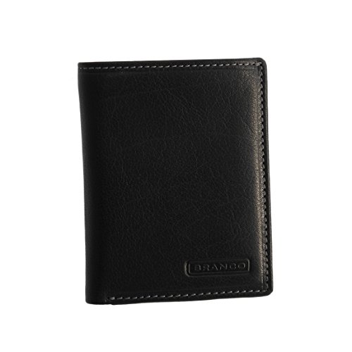 Kleine Geldbörse - Reisebörse von Branco, echt Leder Brieftasche Geldbeutel Portemonnaie Münzbörse für Ihn und Sie geeignet (Schwarz) - präsentiert von ZMOKA® von Branco
