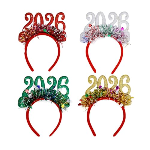 Silvester-Stirnband-Foto-Requisiten 2026 Haarband für Partydekorationen Festival Glitzernde Kopfbedeckung Partygeschenk Haarspange Nummer Party-Kopfbedeckung Begrüßungsset 4er-Set Silvester-Stirnband-Foto-Requisiten 2026 Haarband für Partydekorationen Festival Glitzernde Kopfbedeckung Partygeschenk Haarspange Nummer Party-Kopfbedeckung Begrüßungsset 4er-Set von Brand-gangdiude