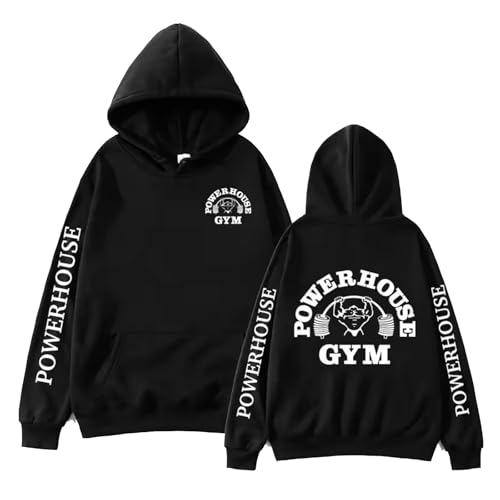 Brand-xrbanime Power House Gym Grafik-Kapuzenpullover für Männer und Frauen Langarm-Pullover lässiges Sport-Sweatshirt mit Aufdruck von Brand-xrbanime