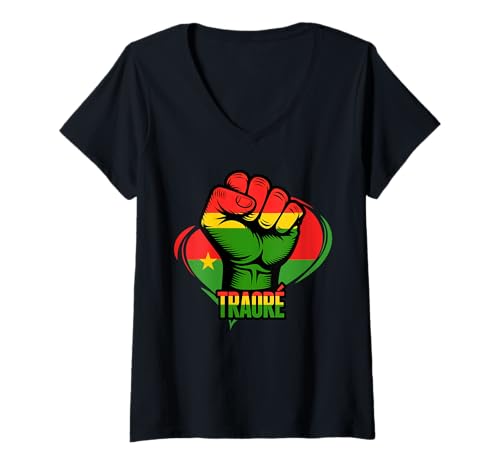 Damen Burkina Faso Ibrahim Traoré T-Shirt Thomas Sankara Traore T-Shirt mit V-Ausschnitt Damen Burkina Faso Ibrahim Traoré T-Shirt Thomas Sankara Traore T-Shirt mit V-Ausschnitt von Brand: Ibrahim Traoré Shirt