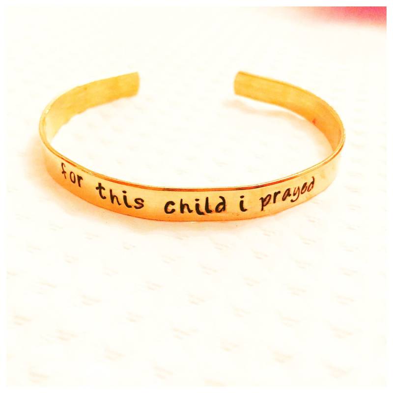 Für Dieses Kind Betete IchPersonifizierte Armreif1 Samuel 0127 Lds, Bibel, Schrift, Christian Schmuck von BrandedByBeazer