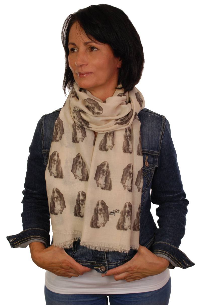 Basset Hound Schal - Einzigartige Geschenke Für Frauen Print Halstuch Mit Hounds von BrandingHouse