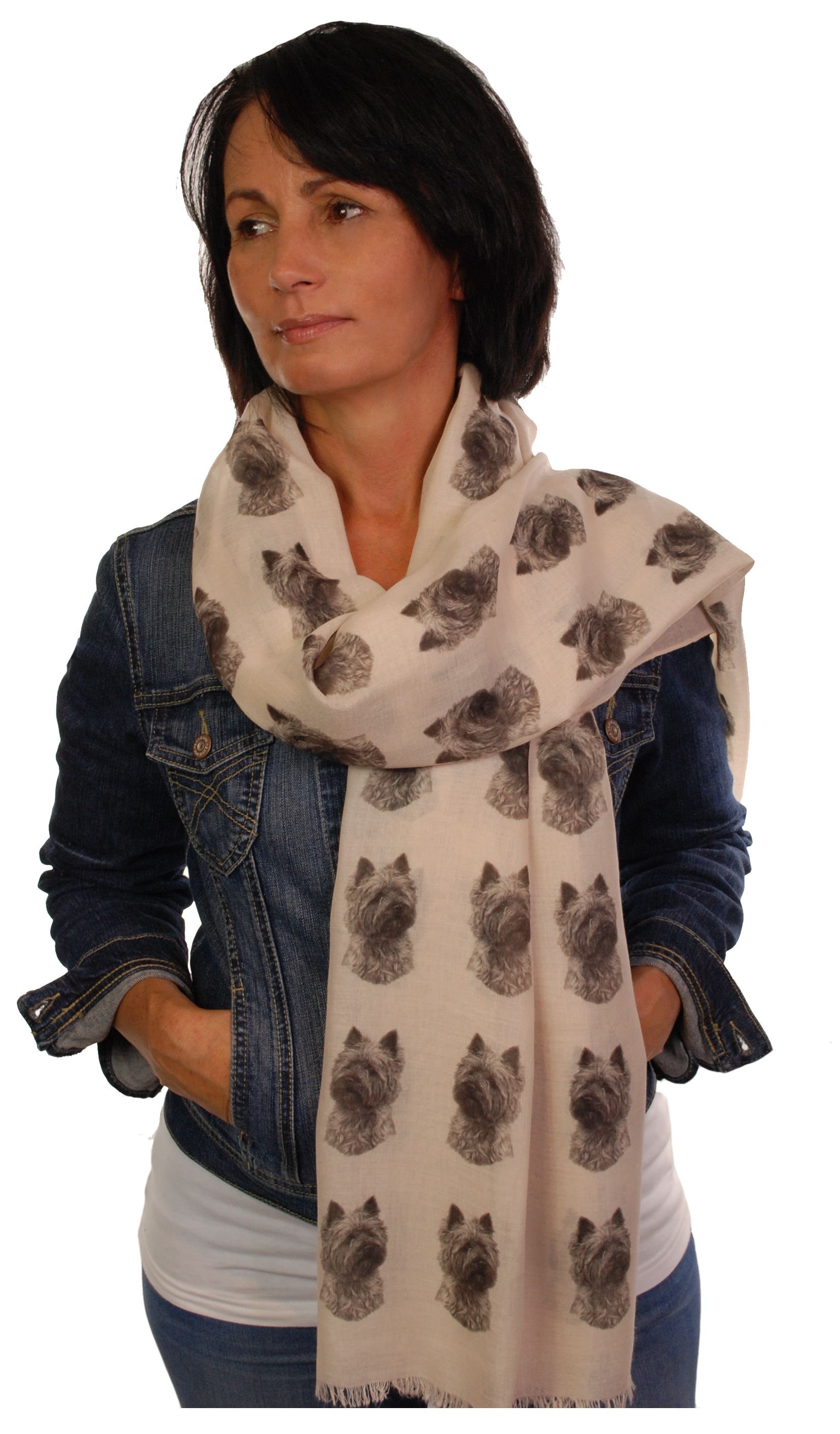 Cairn Terrier Halstuch Mit Hundedesign, Geschenke, in Geschenkbox, Besitzer Printschal, Mum von BrandingHouse