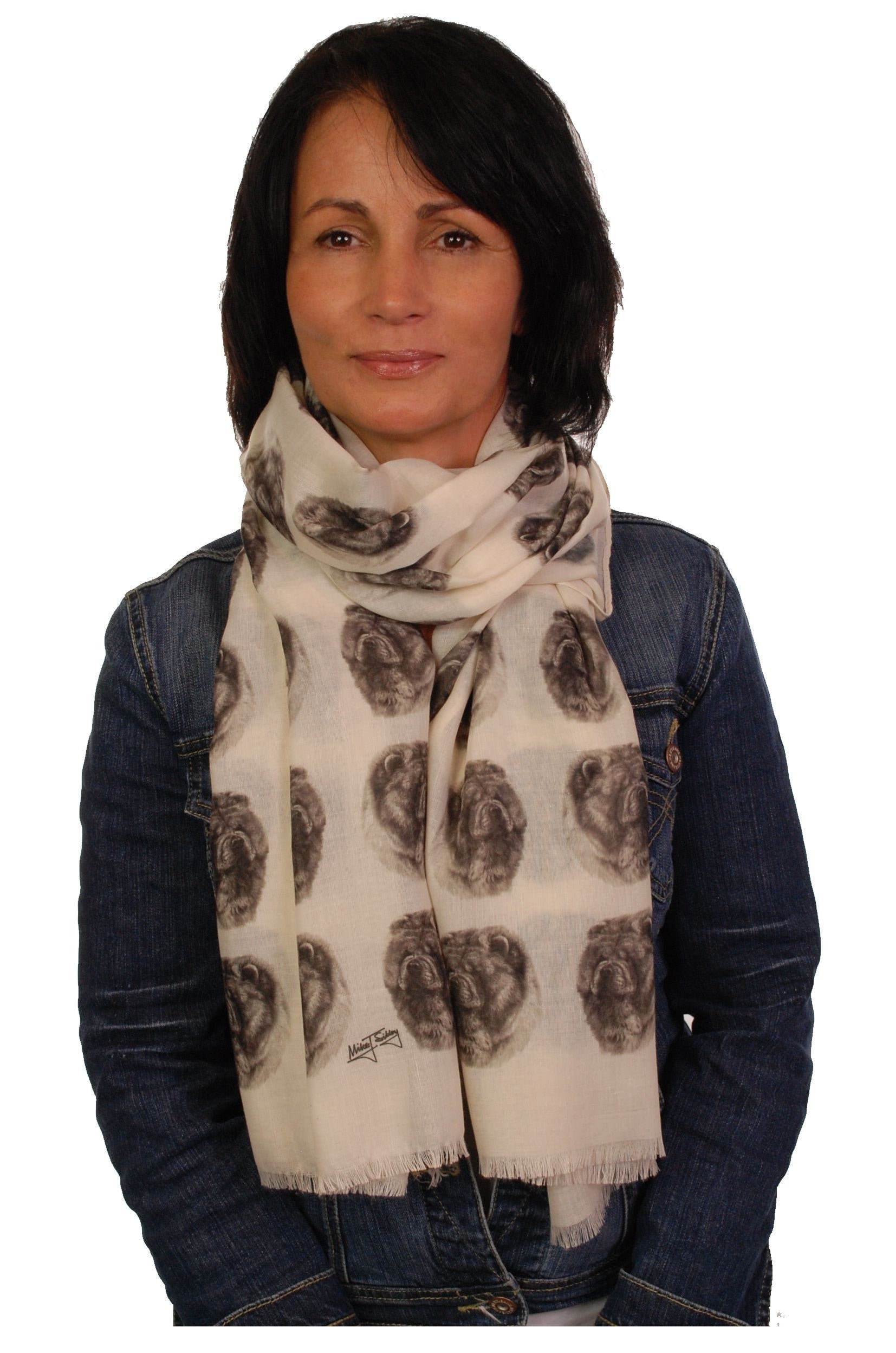 Chow Schal - Besitzer Geschenke Für Frauen Druck Premium Damen Mit Hunden Auf Handbedruckt in Großbritannien von BrandingHouse