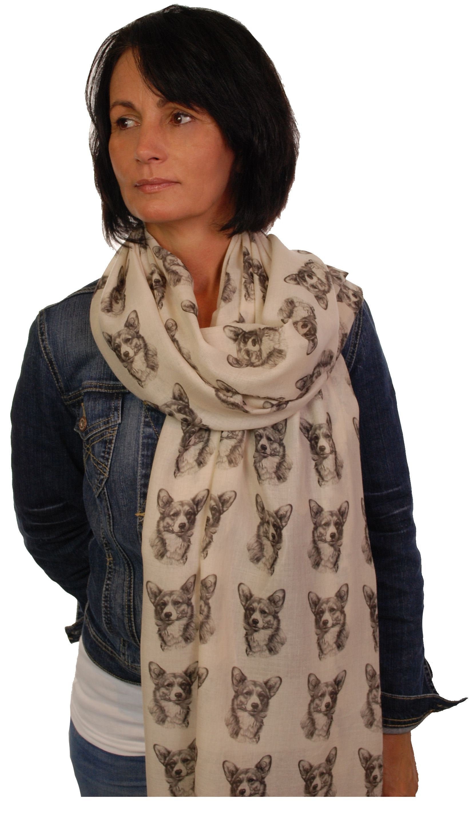 Corgis Schal Mit Hunde Design - Besitzer Geschenke Print Cardigan Pembroke Handbedruckter von BrandingHouse