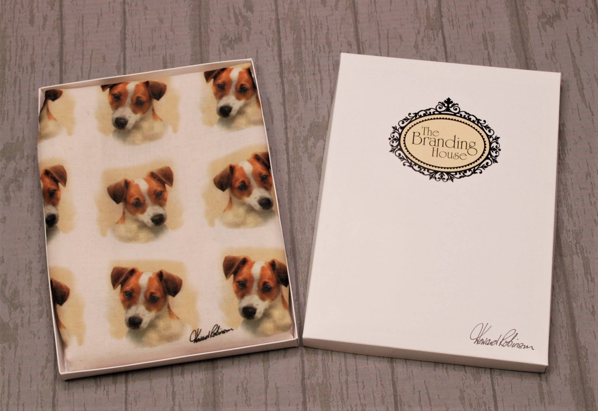 Jack Russell Schal Mit Hunden Auf - Russel Hunde Geschenke Für Frauen Damen Print Terrier von BrandingHouse