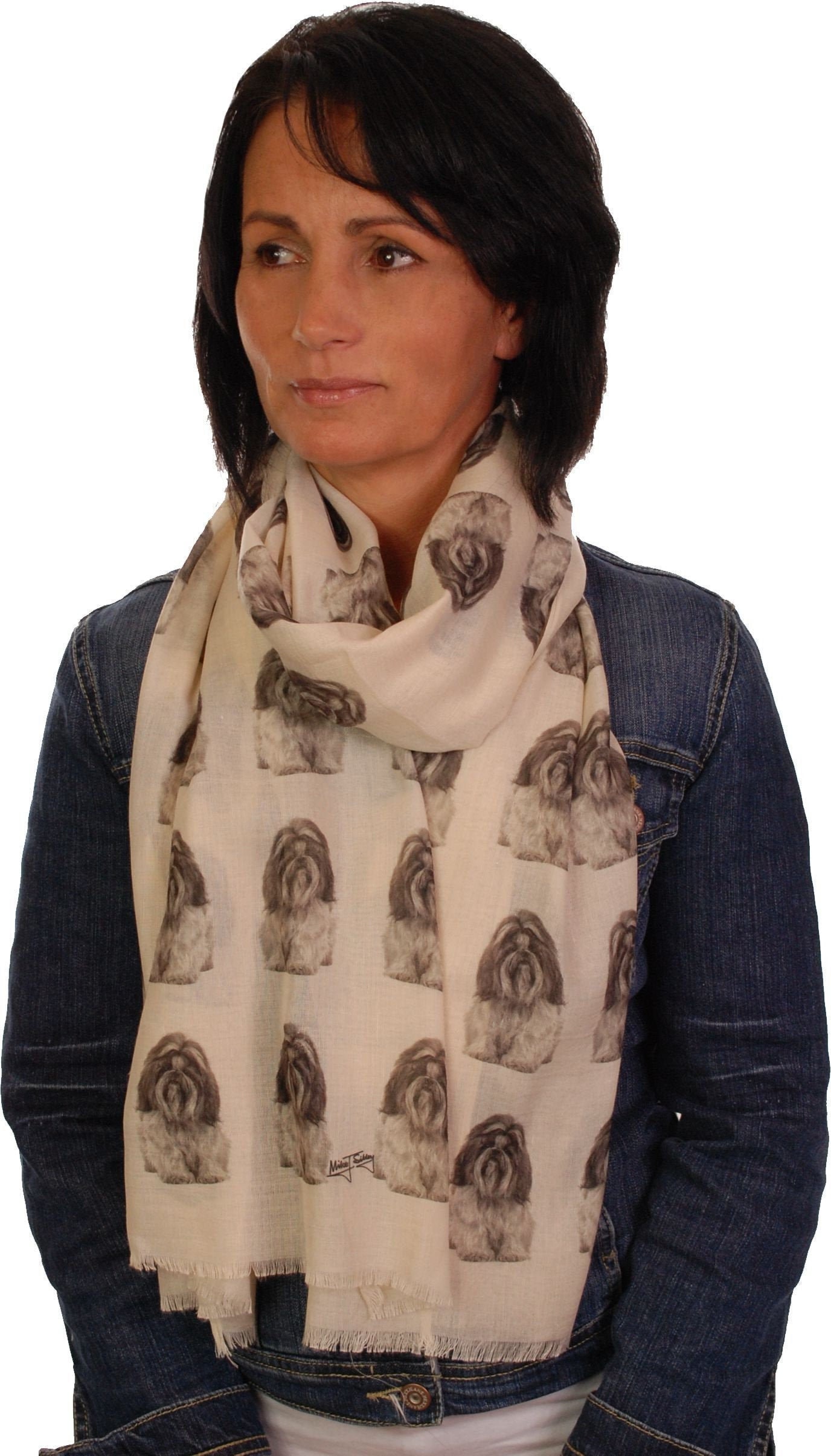 Shih Tzu Schal Mit Hunden An - Besitzer Geschenke Für Frauen Druck von BrandingHouse