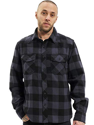 Brandit Check Shirt Herren Baumwoll Hemd 3XL Black-grey von Brandit