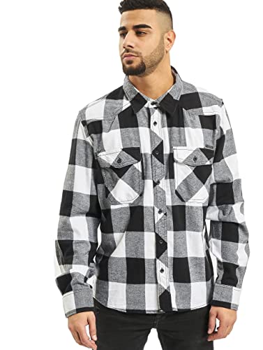 Brandit Check Shirt Herren Baumwoll Hemd XL Weiss-schwarz von Brandit