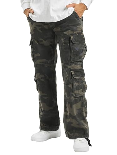 BRANDIT PURE VINTAGE TROUSER CARGOHOSE HOSE bis 7XL (Darkcamo)S von Brandit