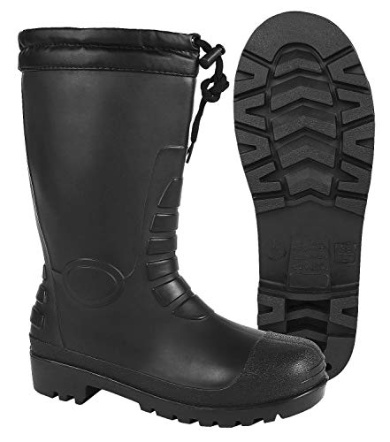 Brandit RAINBOOT GUMMISTIEFEL WINTER MIT FUTTER ARMEE JAGD OUTDOOR GUMMI STIEFEL, Größe:37, Farbe:Schwarz von Brandit