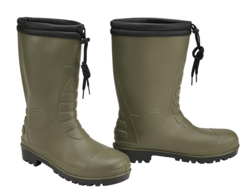 Brandit RAINBOOT GUMMISTIEFEL WINTER MIT FUTTER ARMEE JAGD OUTDOOR GUMMI STIEFEL, Größe:40, Farbe:Oliv von Brandit