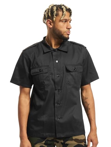 Brandit US Shirt Short Sleeve, Farbe: Black, Größe: XXL von Brandit