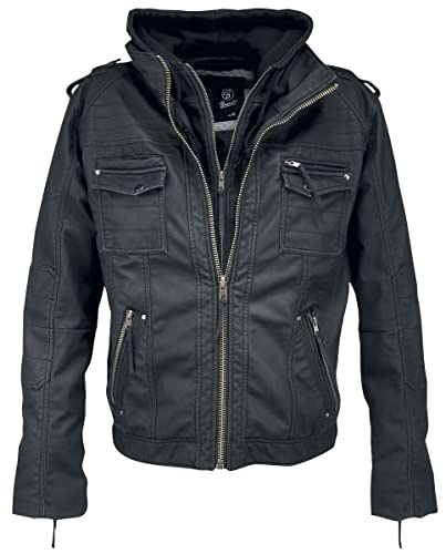 Black Rock Herren Vintage Lederjacke, Schwarz, L von Brandit