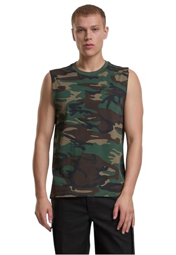 Brandit T-Shirt Sleeveless, Farbe: Woodland, Größe: L von Brandit