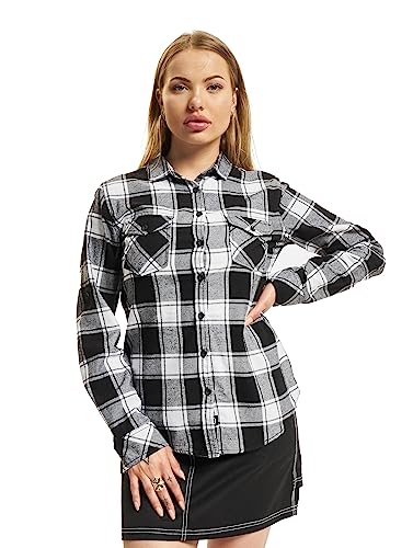 Brandit Amy Flanell Checkshirt Girl-Hemd schwarz/weiß - 3XL von Brandit